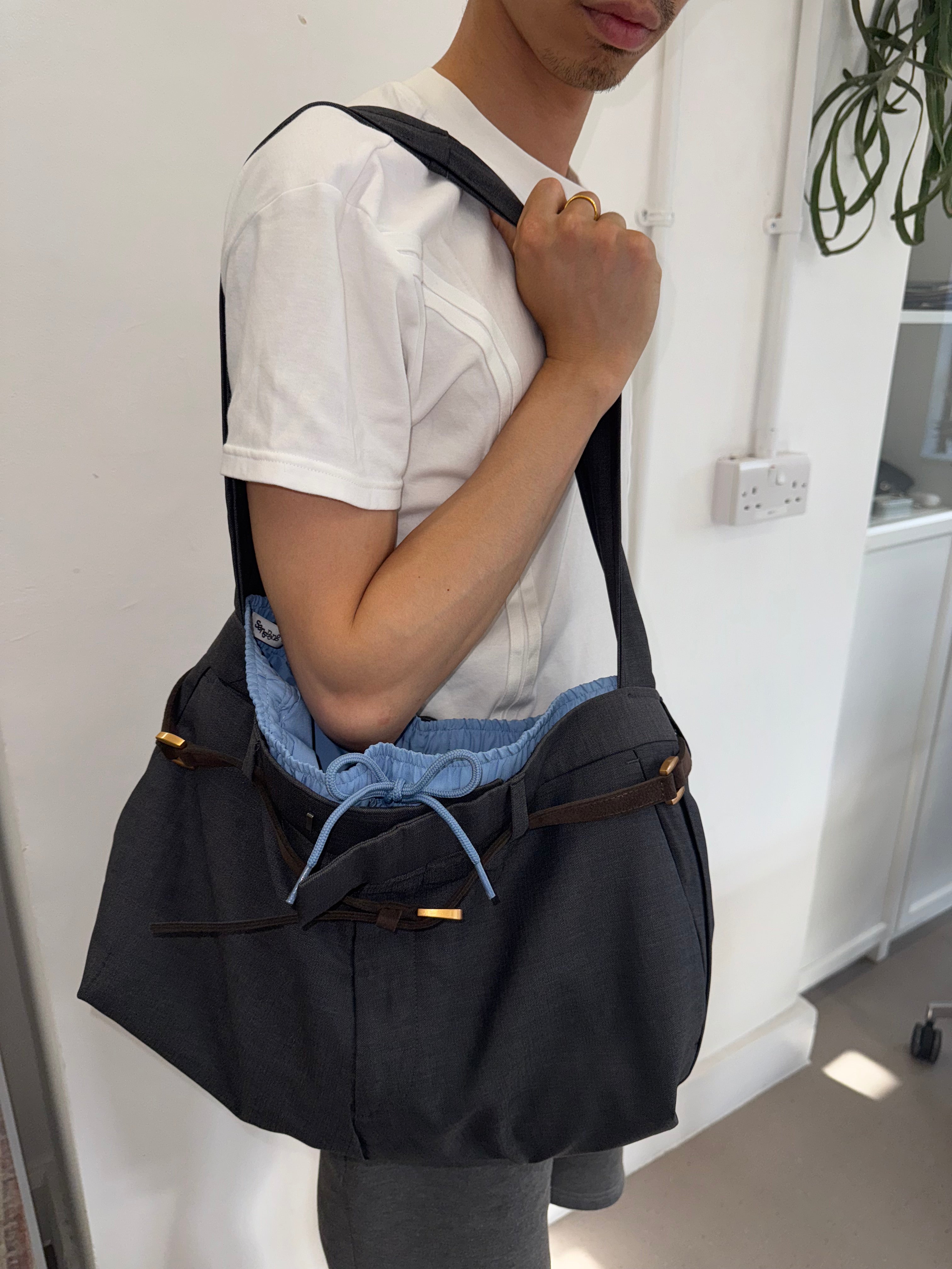 Upcy Trouser Bag (Grey-Blue)