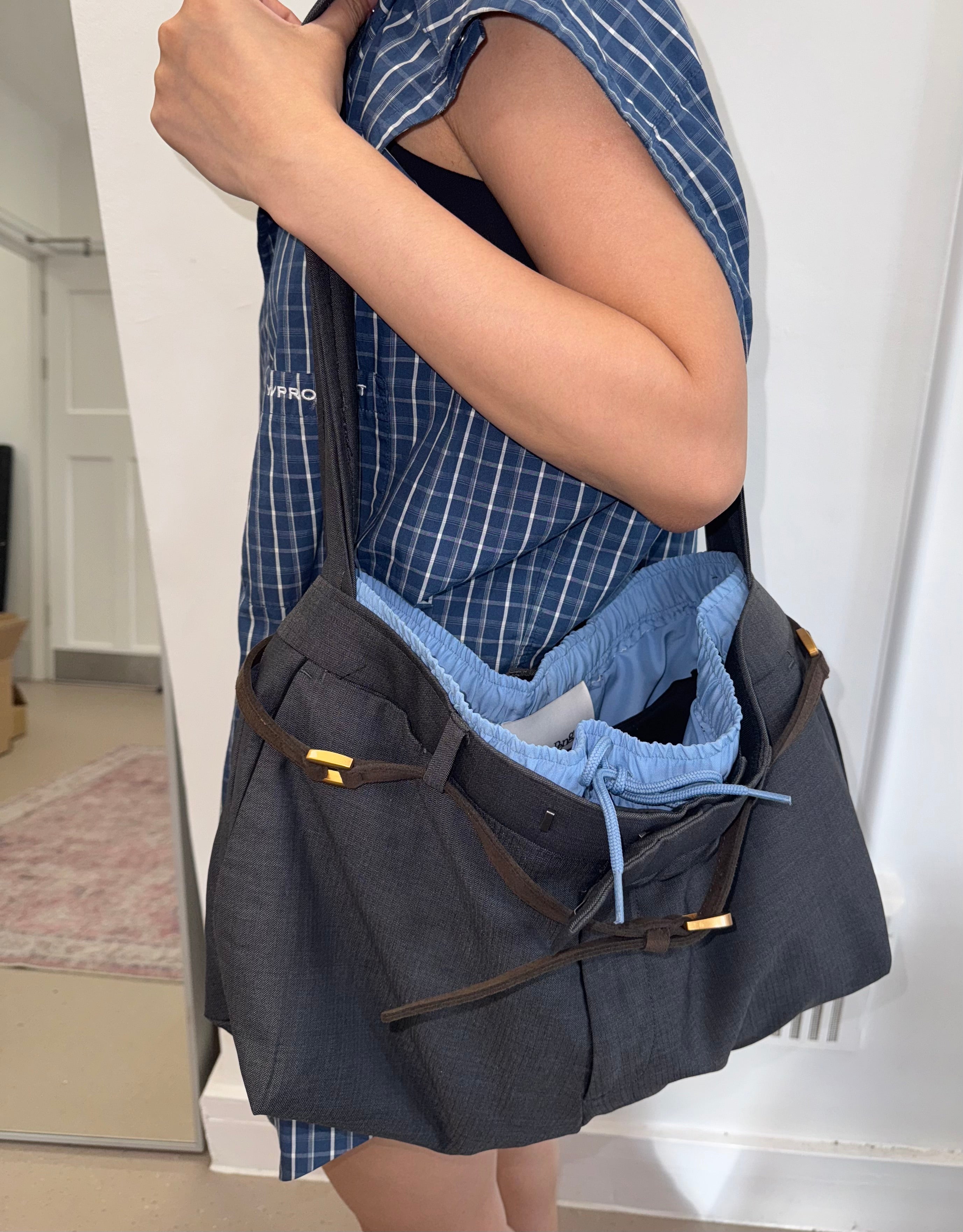 Upcy Trouser Bag (Grey-Blue)
