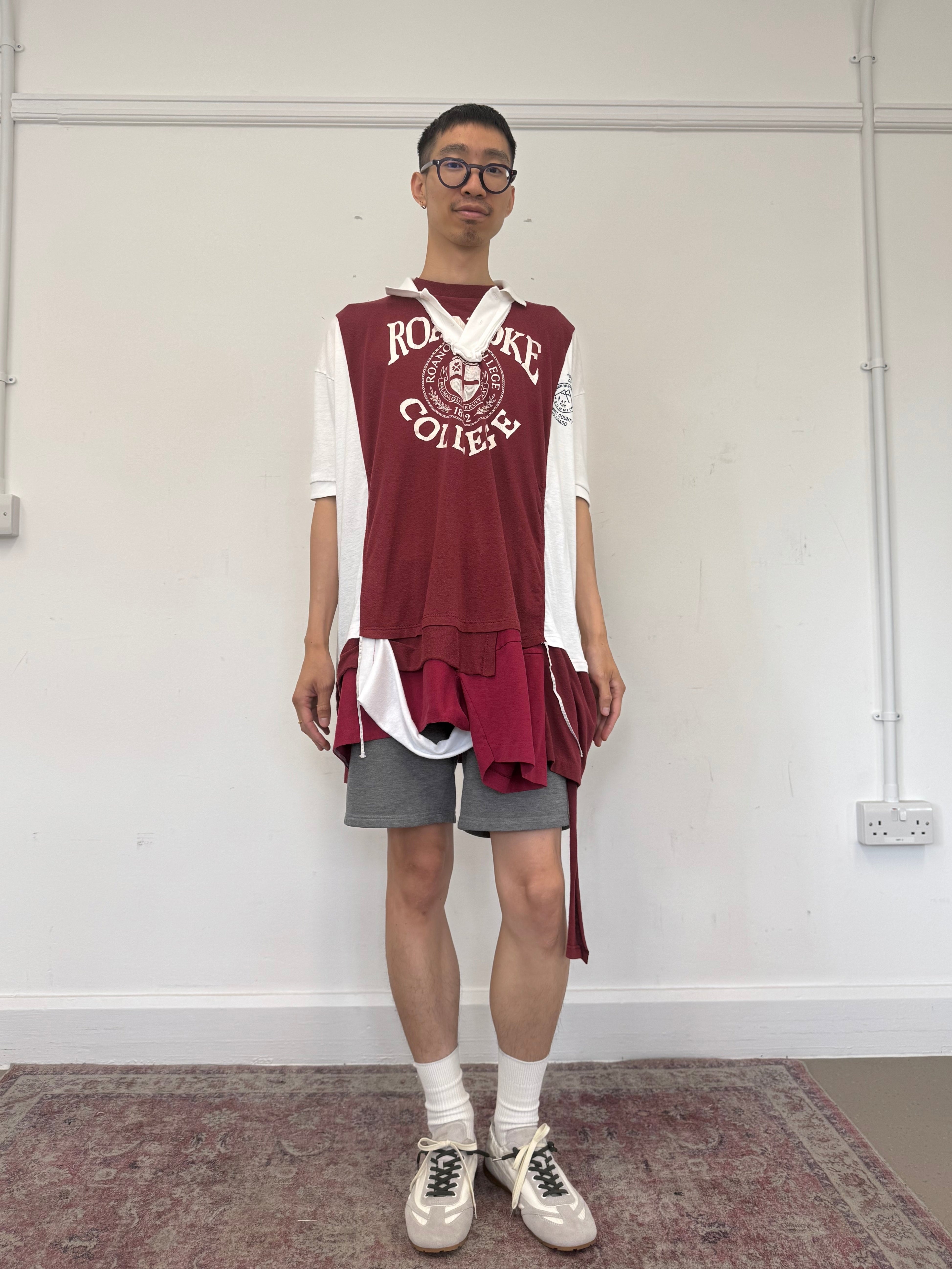 Wave Shirt with Bow (COLLEGE Red)