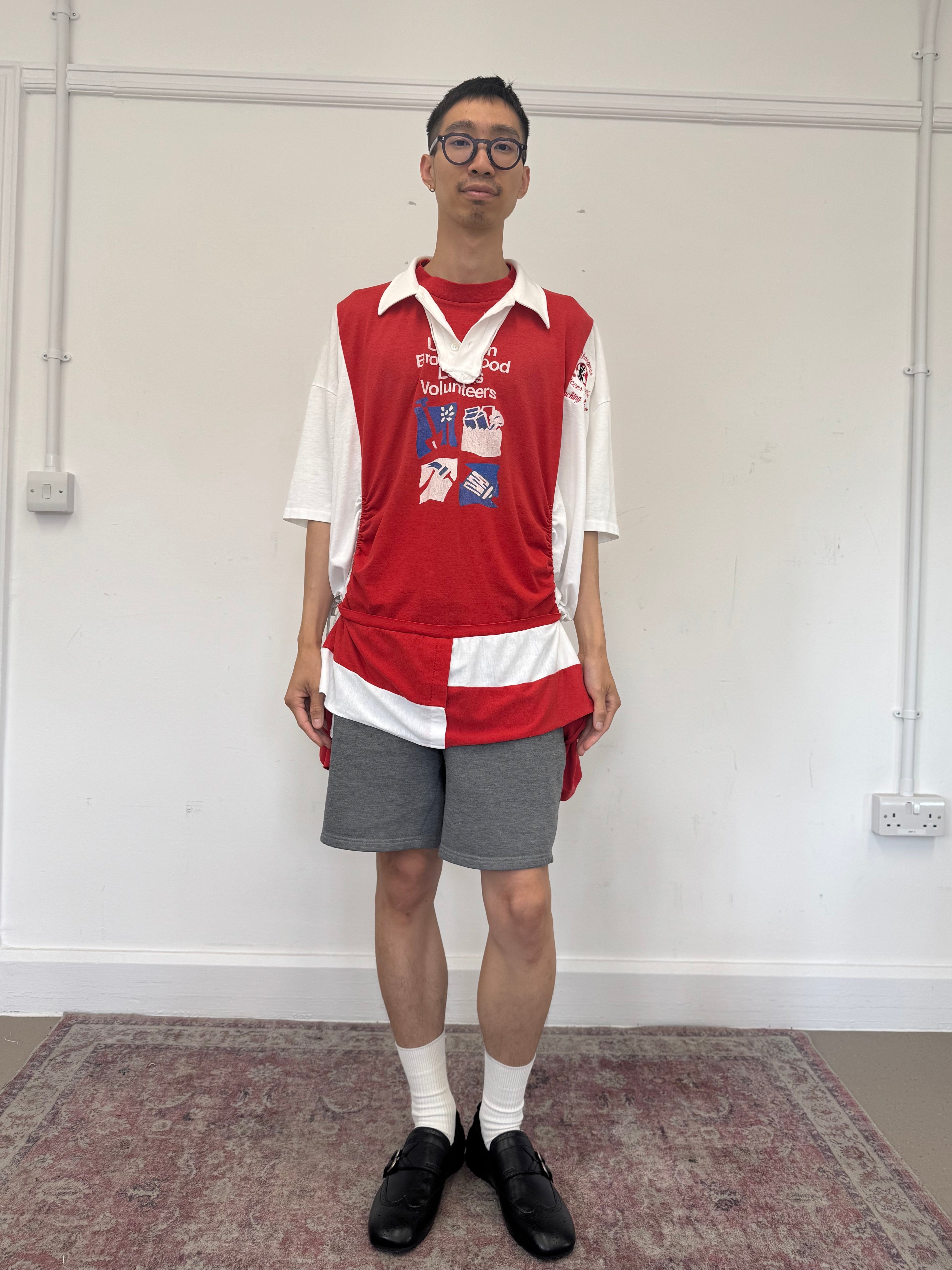Wave Shirt with Bow (LONDON Red)